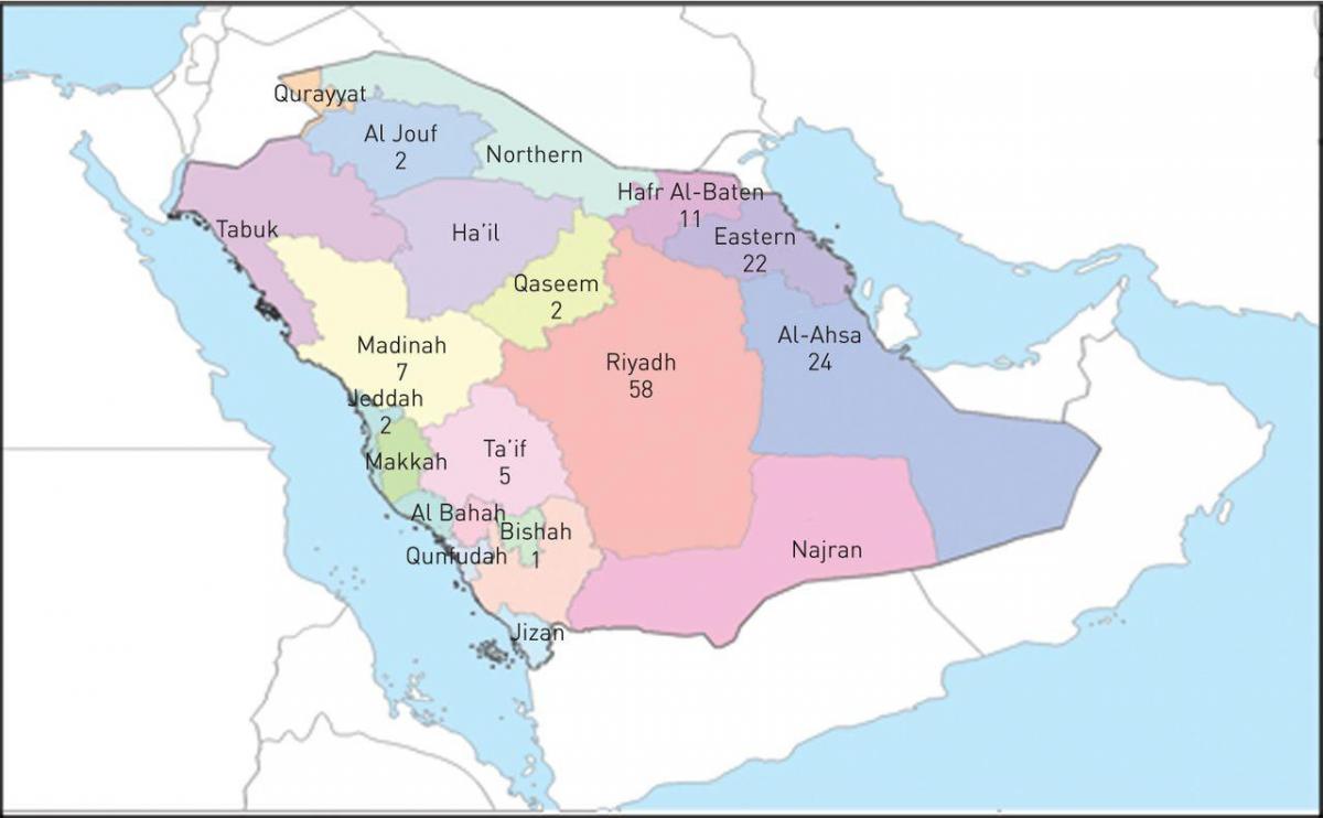 Térkép al ahsa Szaúd-Arábia