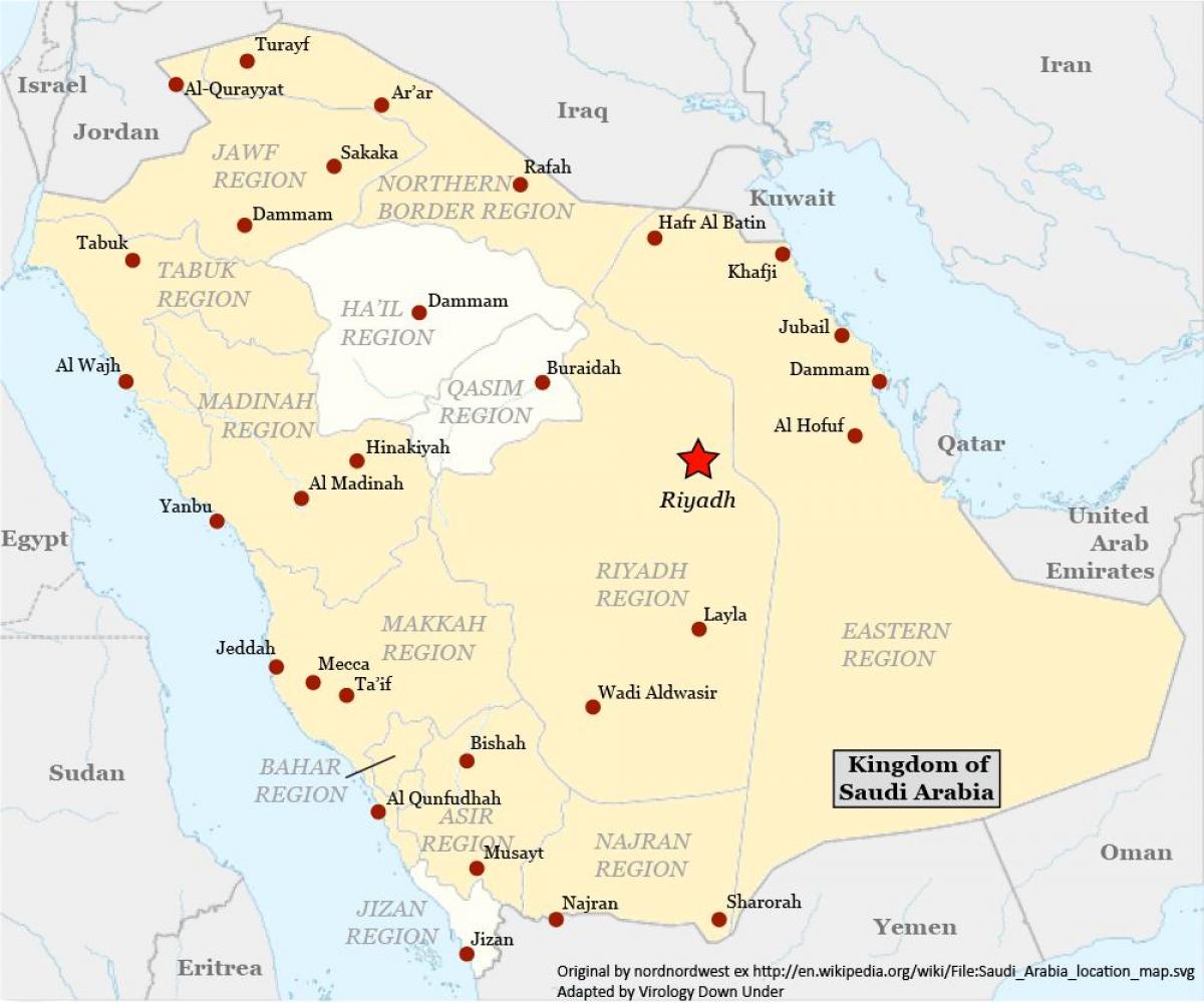 Térkép najran Szaúd-Arábia