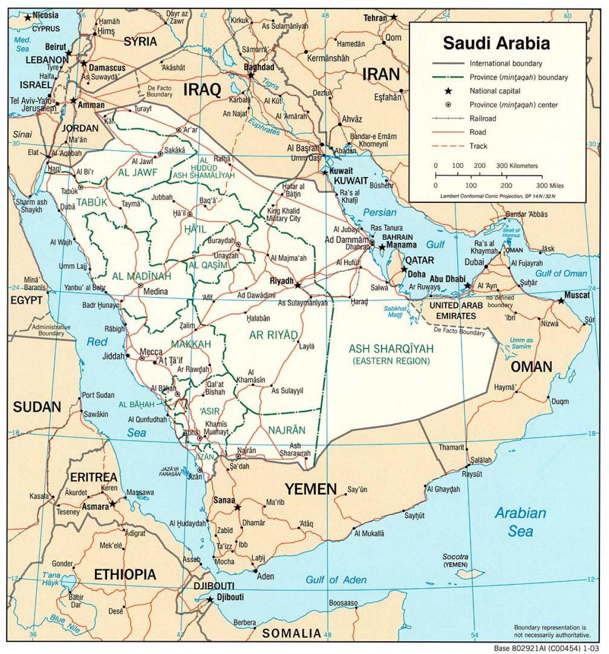 Szaúd-Arábia teljes térkép