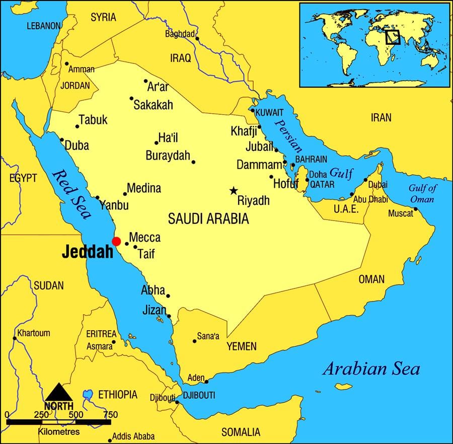 jeddah KSA térkép