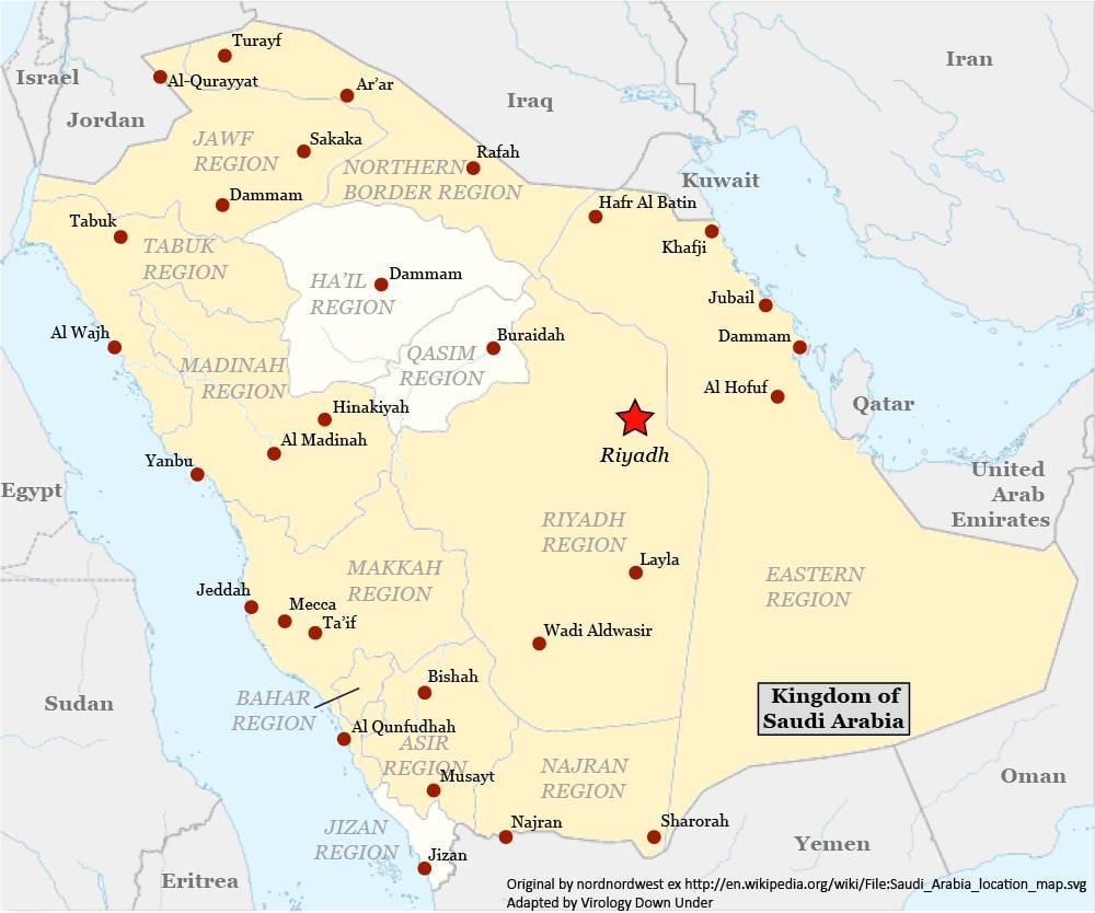 Térkép najran Szaúd-Arábia