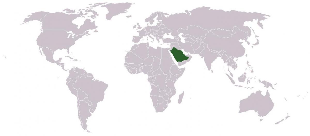 Szaúd-Arábia a világ térkép