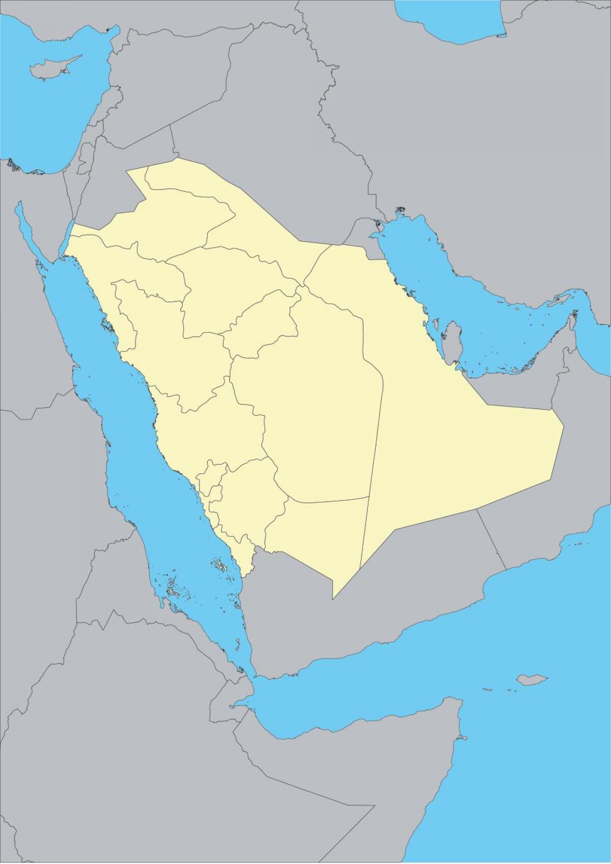 Térkép Szaúd-Arábia vázlat