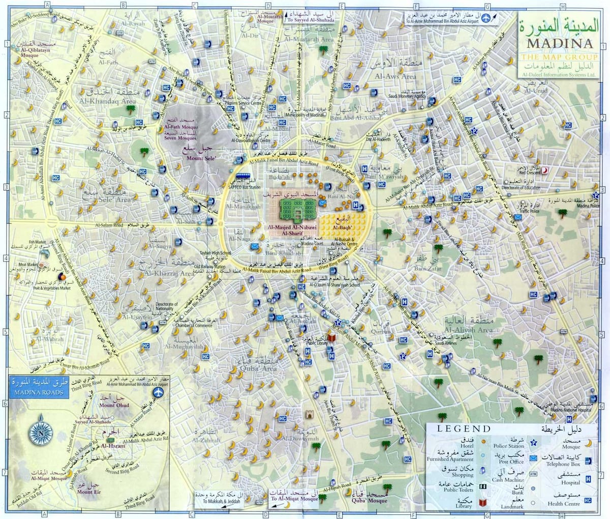 térkép madina munawara Szaúd-Arábia