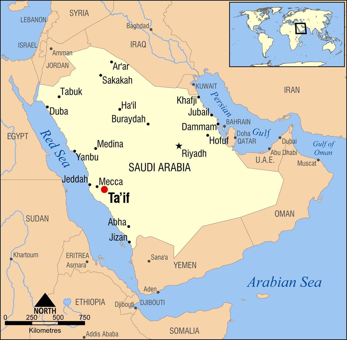 taif KSA térkép