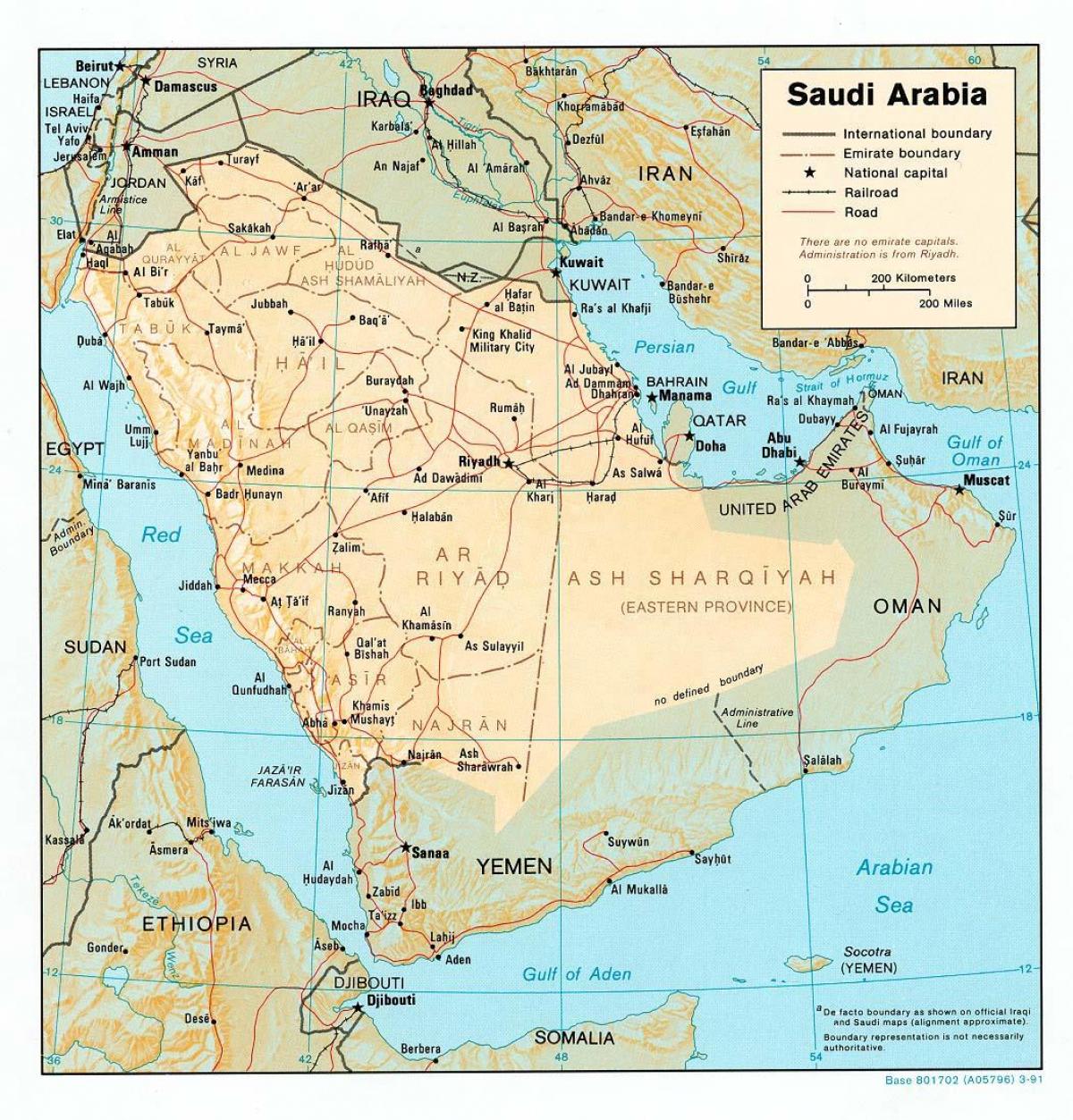 Szaúd-Arábia térkép hd