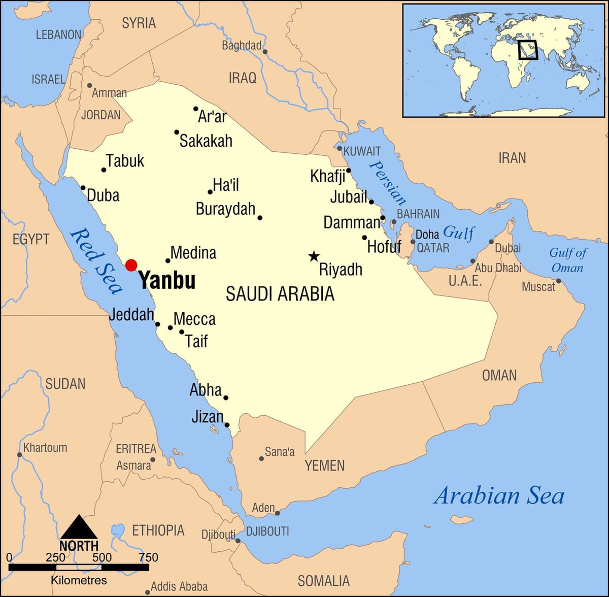 yanbu KSA térkép