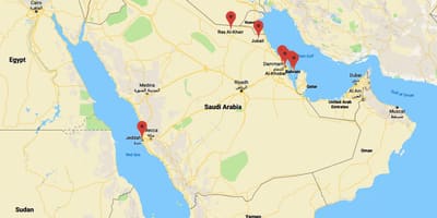 Térkép a Szaúd-Arábiai al khobar