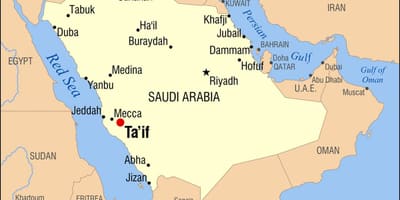 Szaúd-Arábia város taif térkép